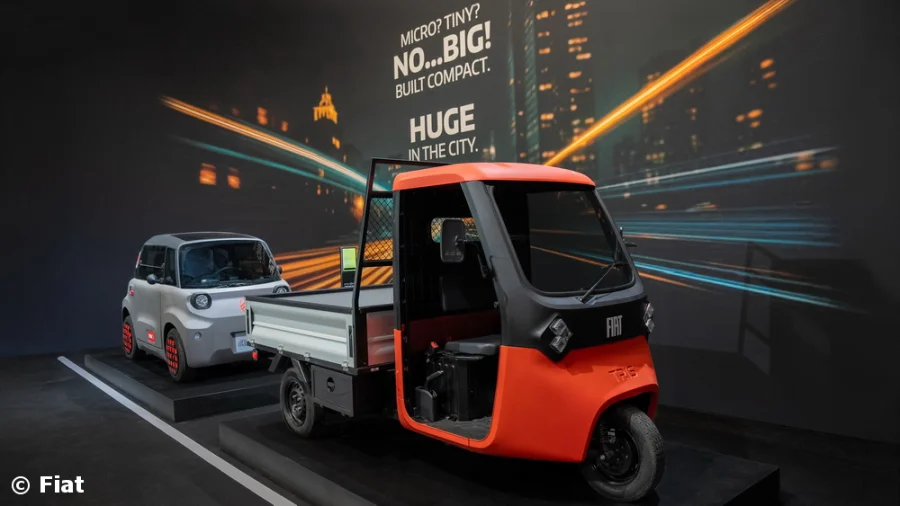 Fiat dévoile son mini pick-up électrique à 3 roues à Bruxelles - Fiat pick-up électrique